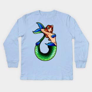 Classic Mermaid Kids Long Sleeve T-Shirt